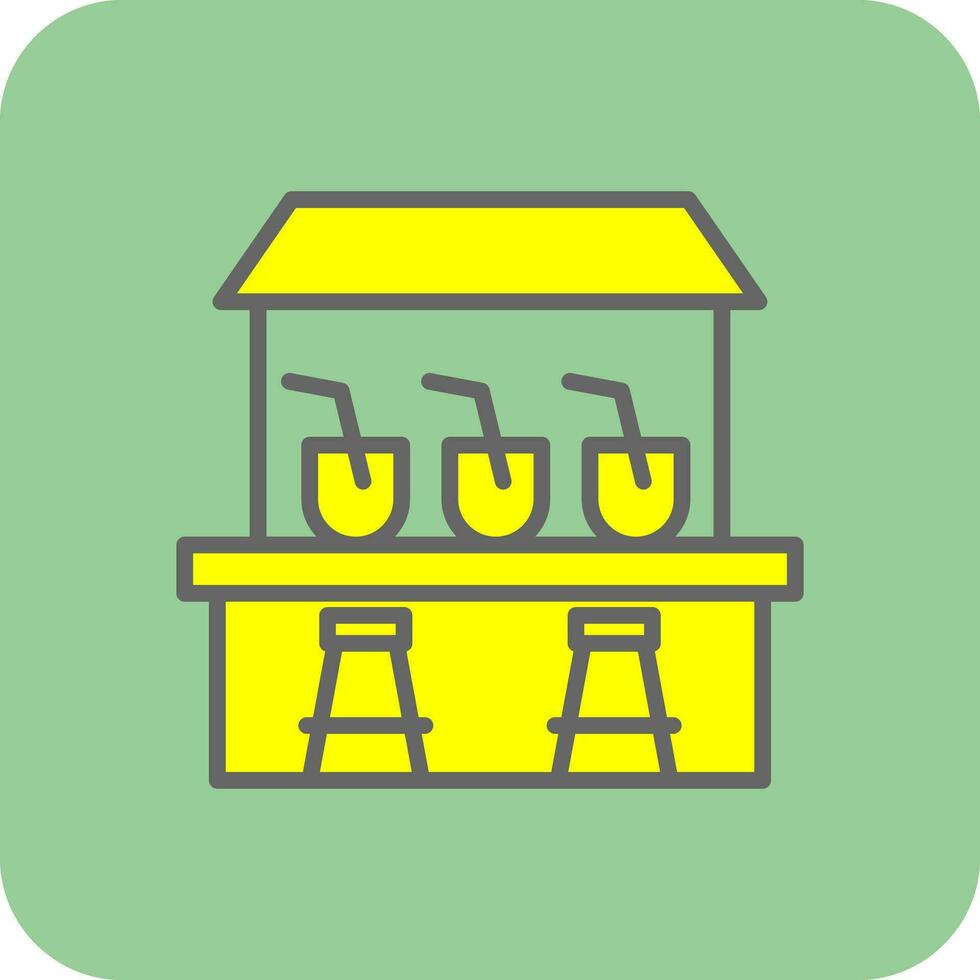Beach bar Vector Icon Design