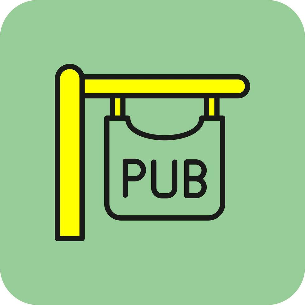 pub firmar vector icono diseño