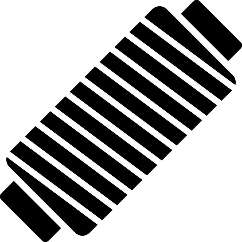 Thread spool glyph icon in flat style. vector