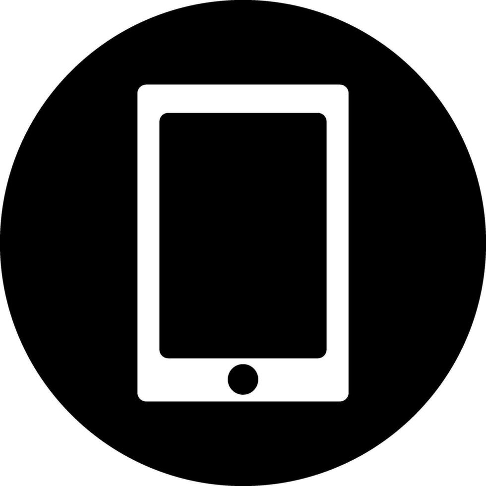 Black and White smartphone icon in flat style. vector