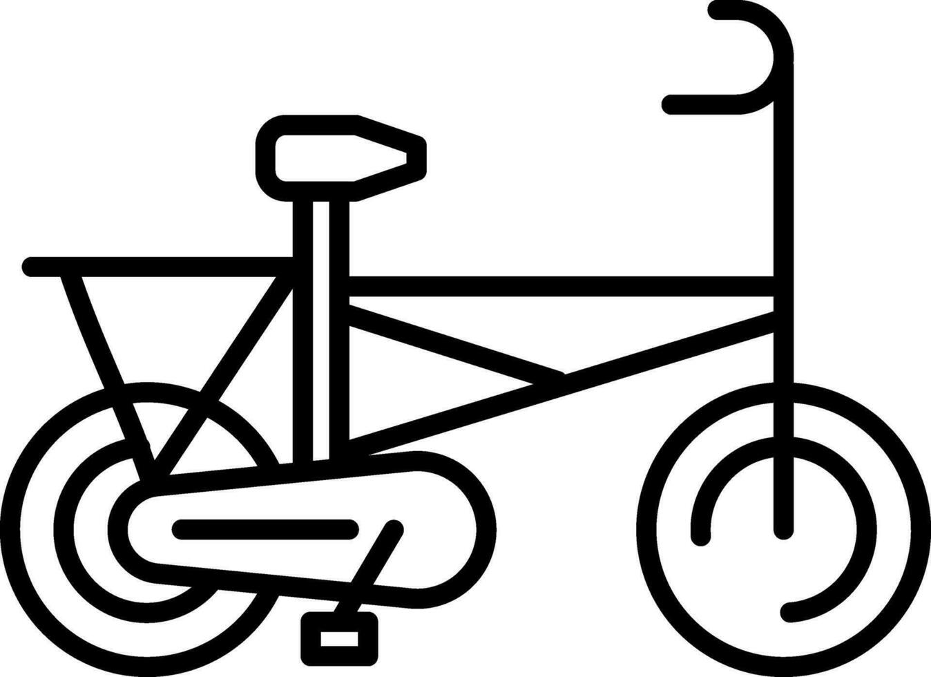 Illustration of bicycle icon. vector