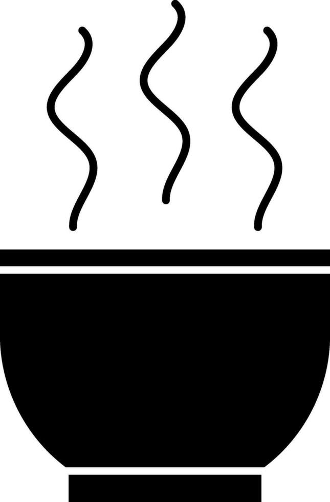 caliente té taza glifo icono o símbolo. vector