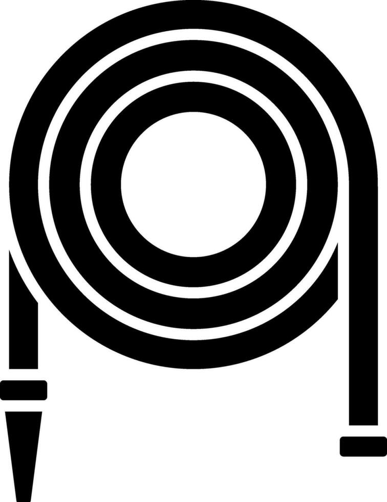 Glyph illustration of hose icon. vector