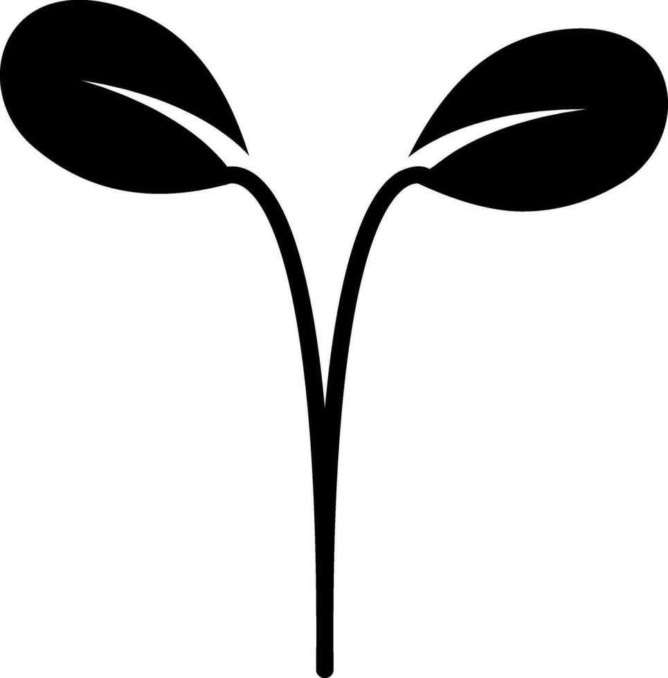 Germination plant icon in flat style. vector