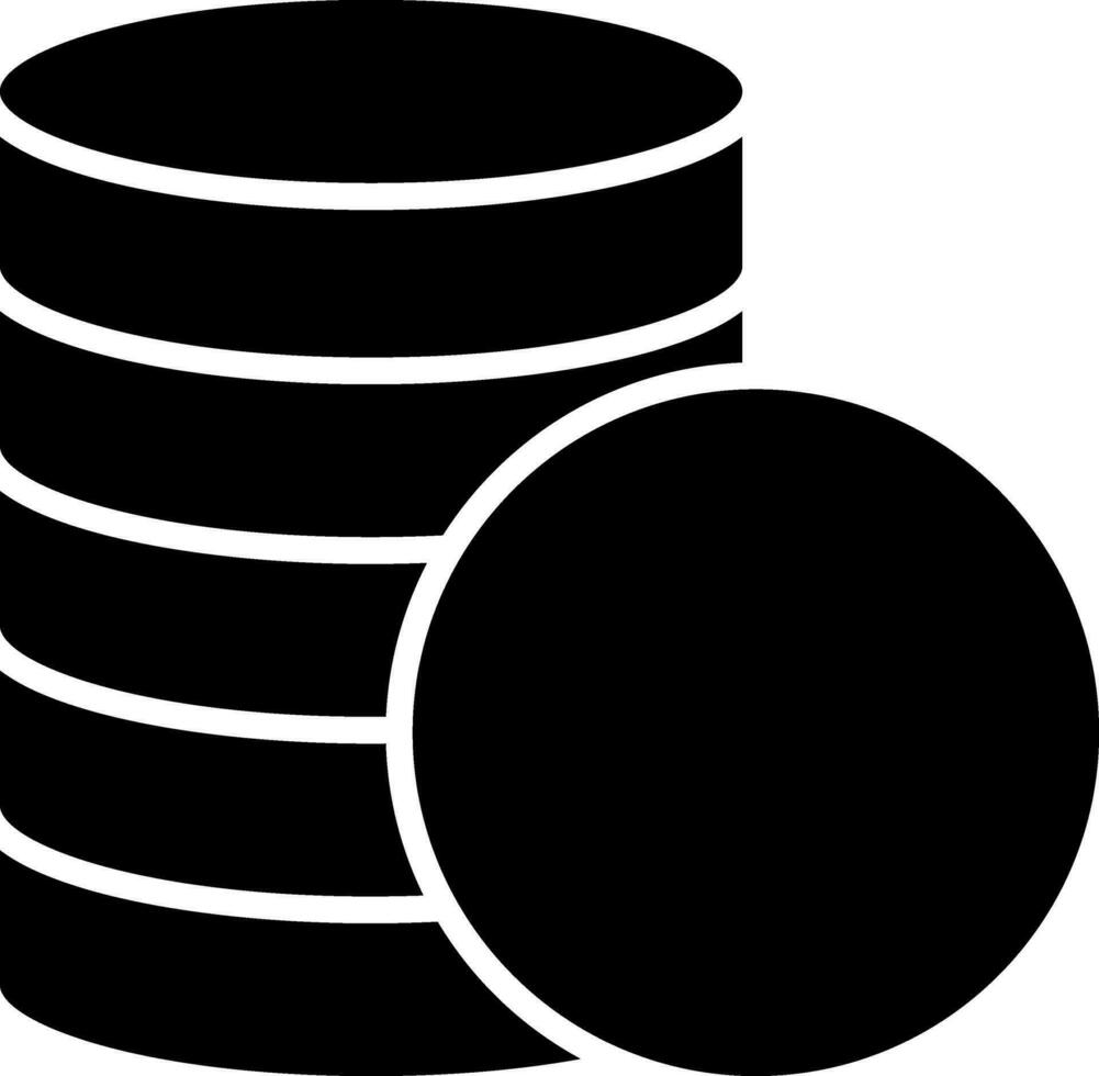 Stack of coins icon in flat style. vector