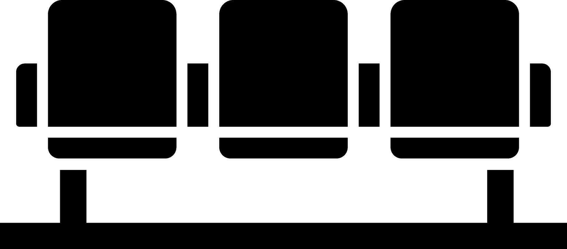 Flat style seats icon or symbol. vector