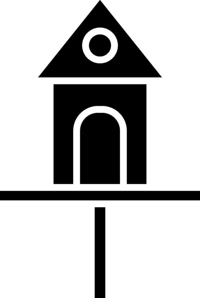 Birdhouse icon in flat style. vector