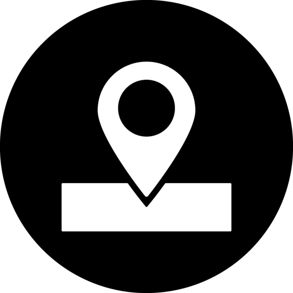 Map navigation glyph icon or symbol. vector