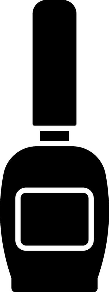 negro y blanco ilustración de maquillaje botella icono. vector