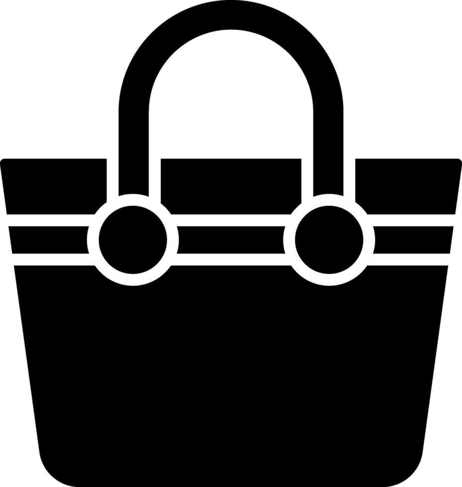 Handbag icon in Black and White color. vector