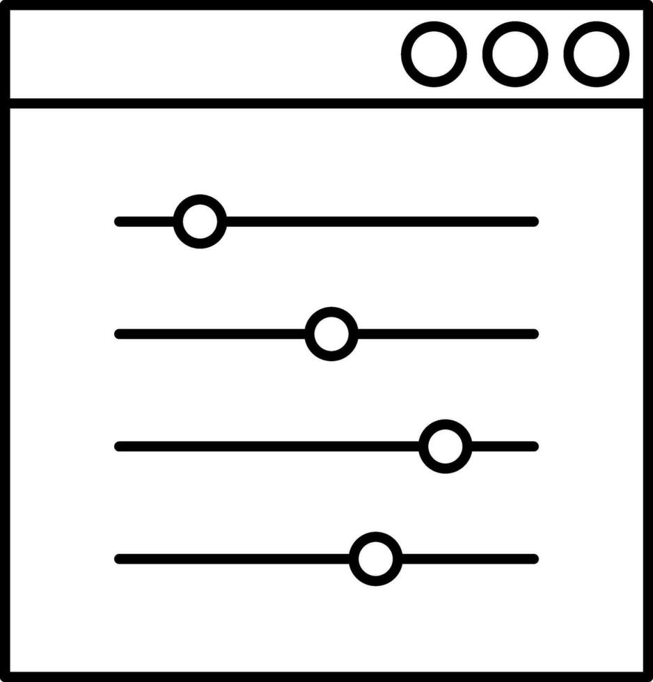 Line art illustration of online console icon. vector