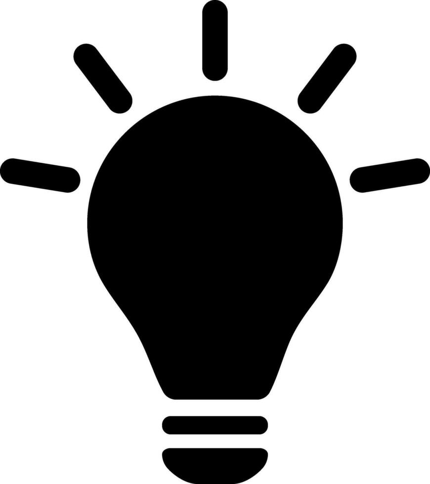 Lighting bulb or idea concept icon in flat style. vector