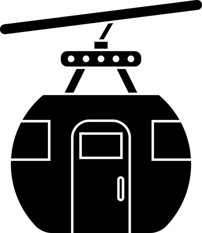 Cable car icon or symbol in flat style. vector