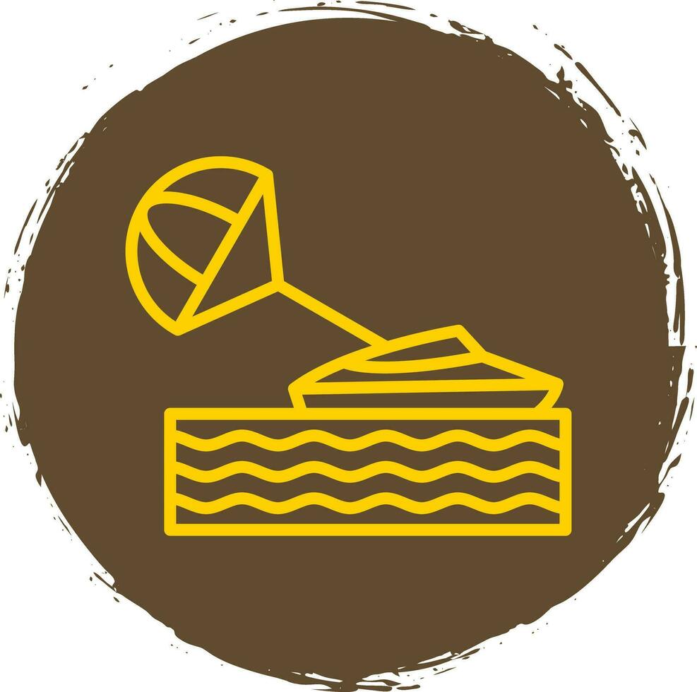 Parasailing Vector Icon Design