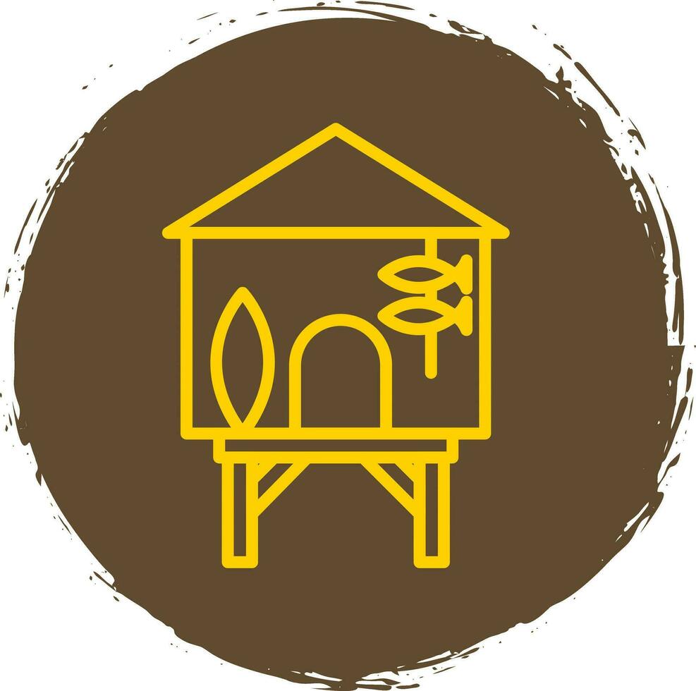 Beach hut Vector Icon Design