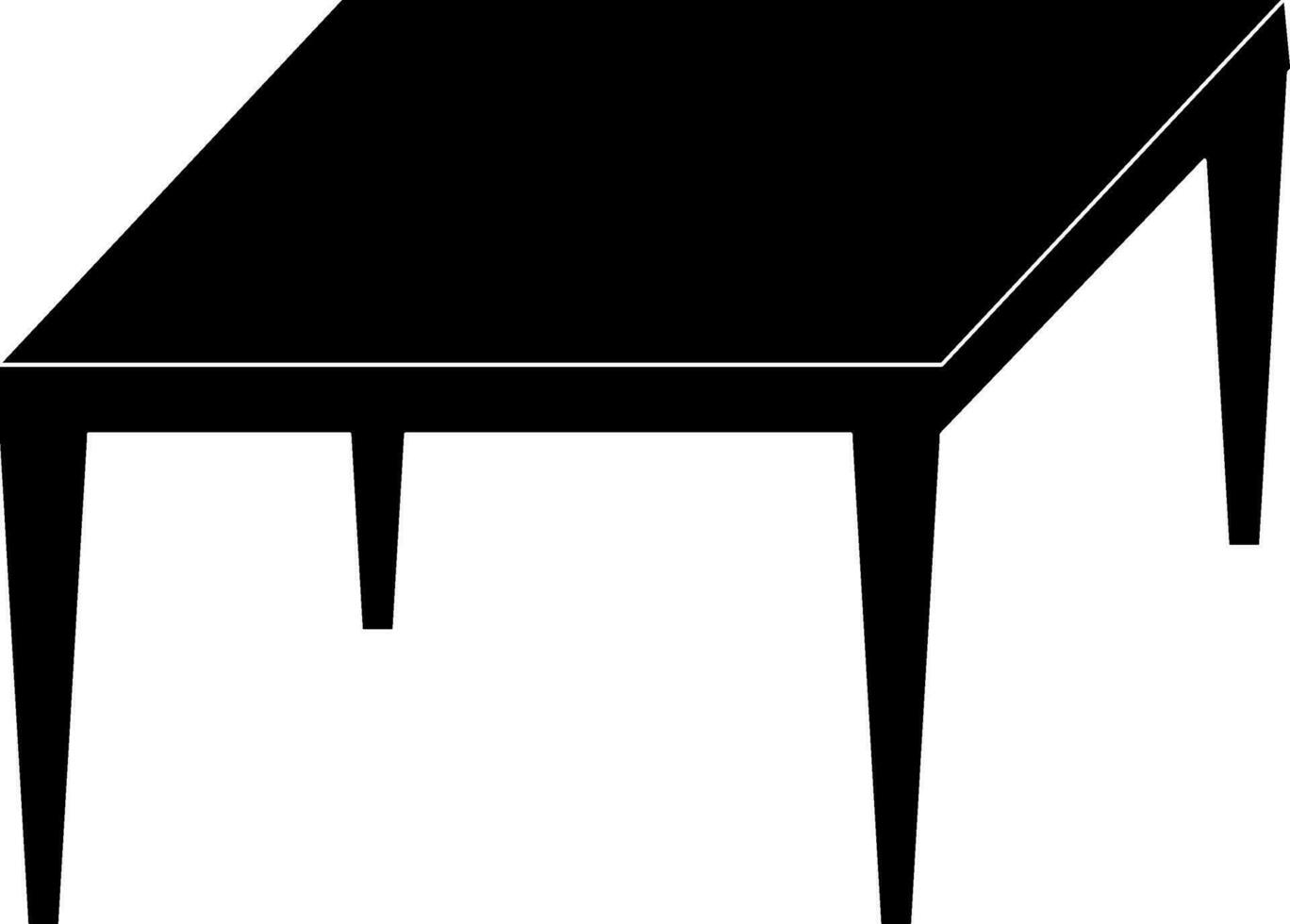 Blank table in black color. vector