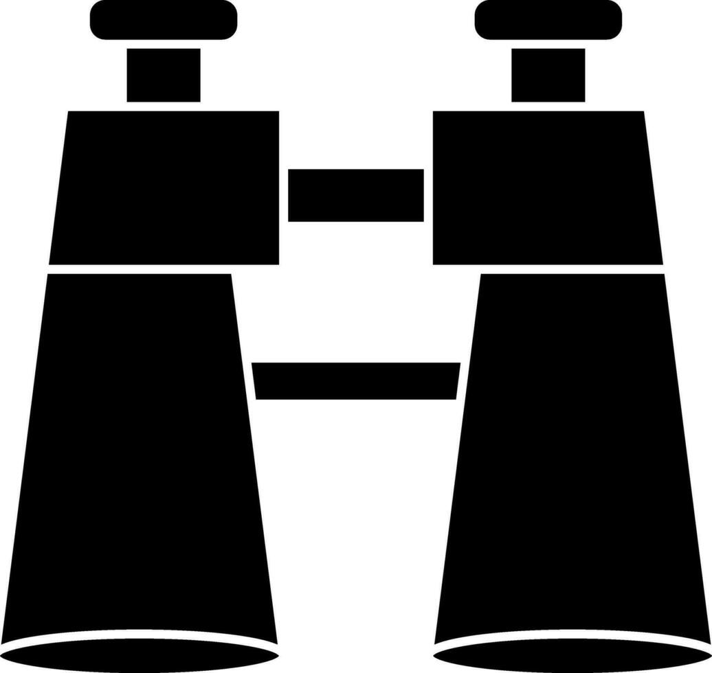 Glyph icon or symbol of binoculars. vector