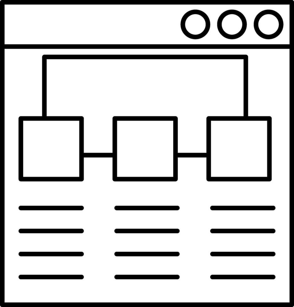 Website icon or symbol in line art. vector