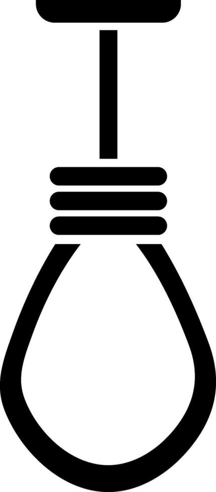 Black and White gallows icon in flat style. vector