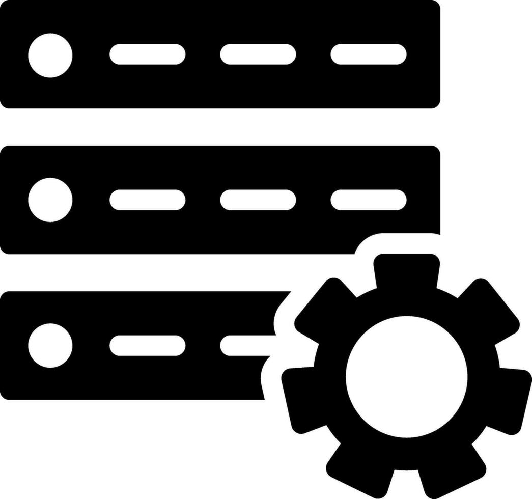 Glyph server setting icon or symbol. vector