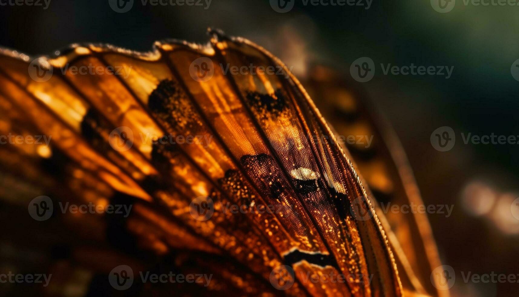 Vibrant drops on fragile leaf, nature art generated by AI photo