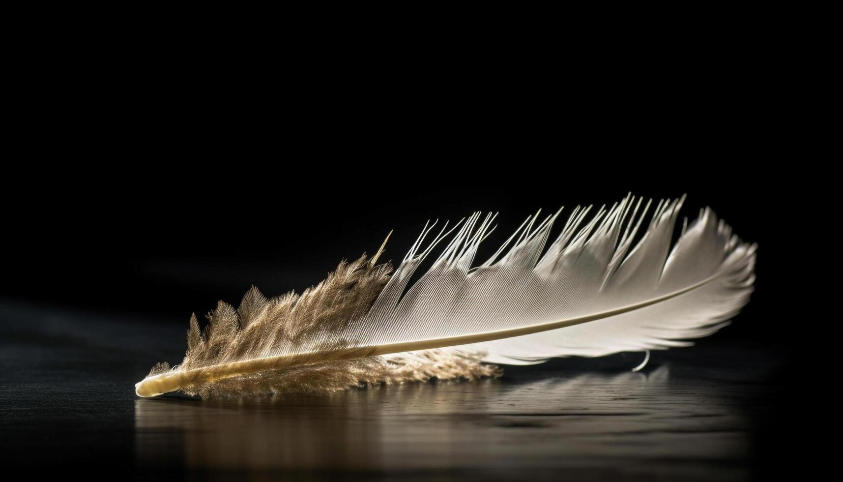 blandura y elegancia en cisne pluma modelo generado por ai foto