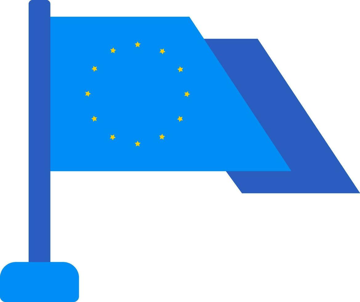 ondulación europeo bandera icono blanco antecedentes. vector