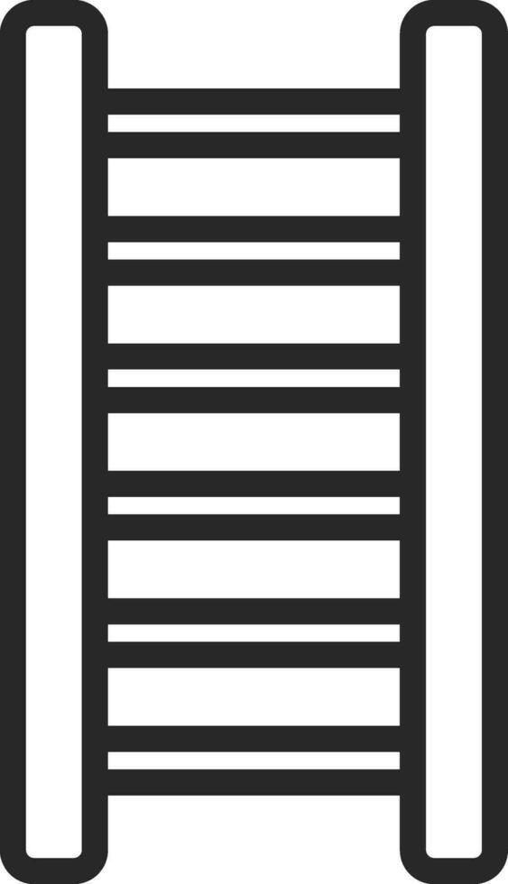 Black Line Art Illustration of Ladder Icon. vector