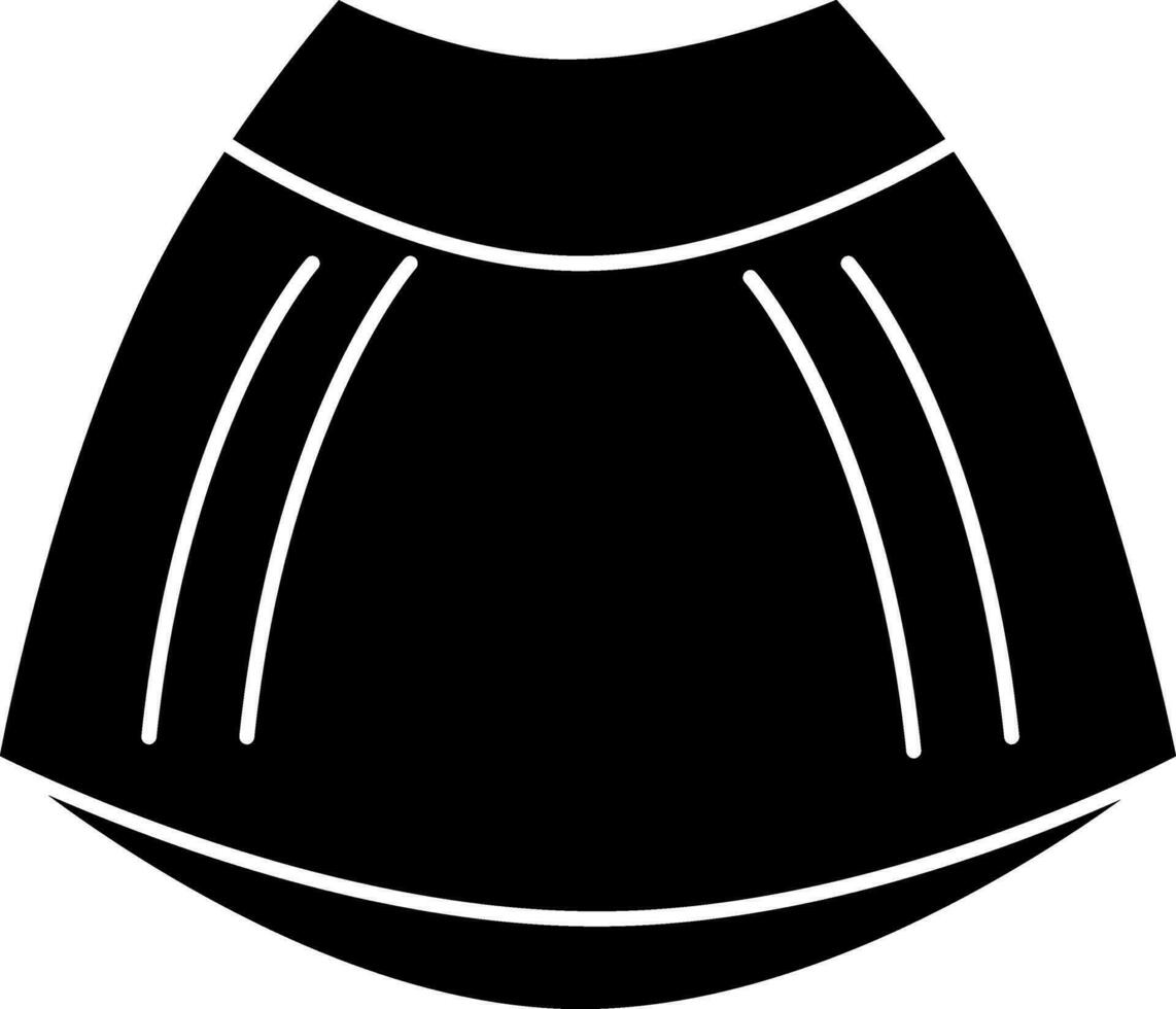 Skirt Icon In Glyph Style. vector