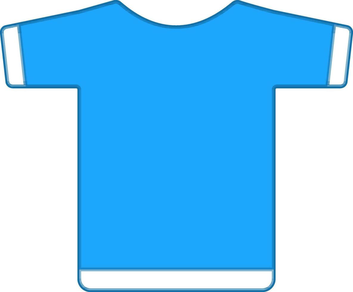 T-Shirt Icon Or Symbol In Blue And White Color. vector