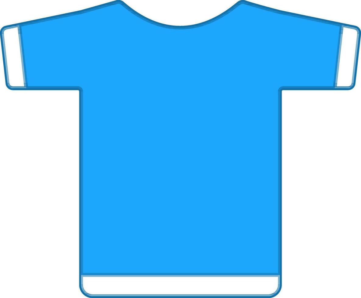 camiseta icono o símbolo en azul y blanco color. vector