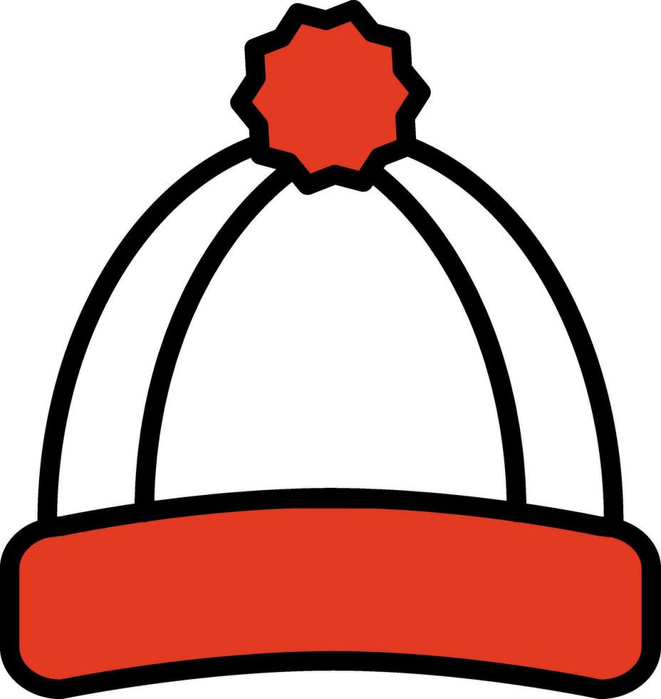 Isolated Winter Cap Icon in Flat Style. vector