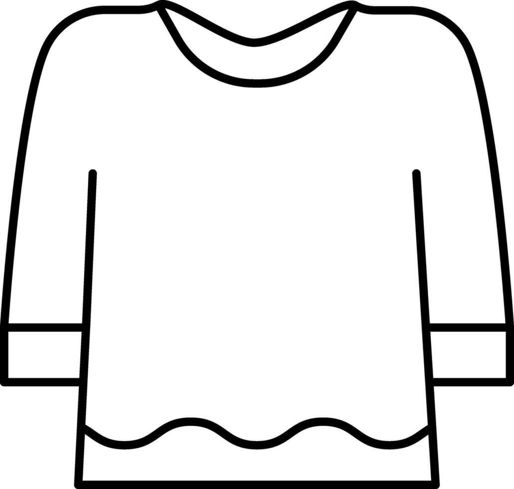 Illustration of TShirt Icon in Flat Style. vector