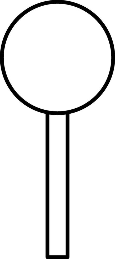 Lollipop Icon In Thin Line Art. vector