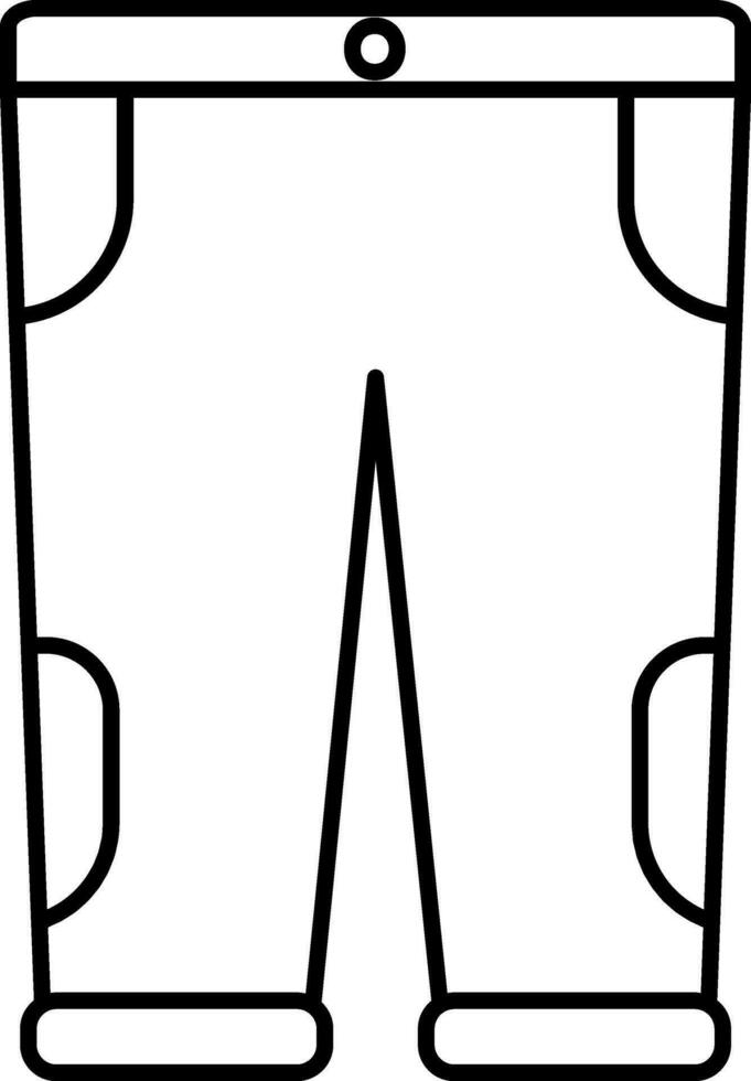 Illustration of Trouser in Thin Line Art. vector