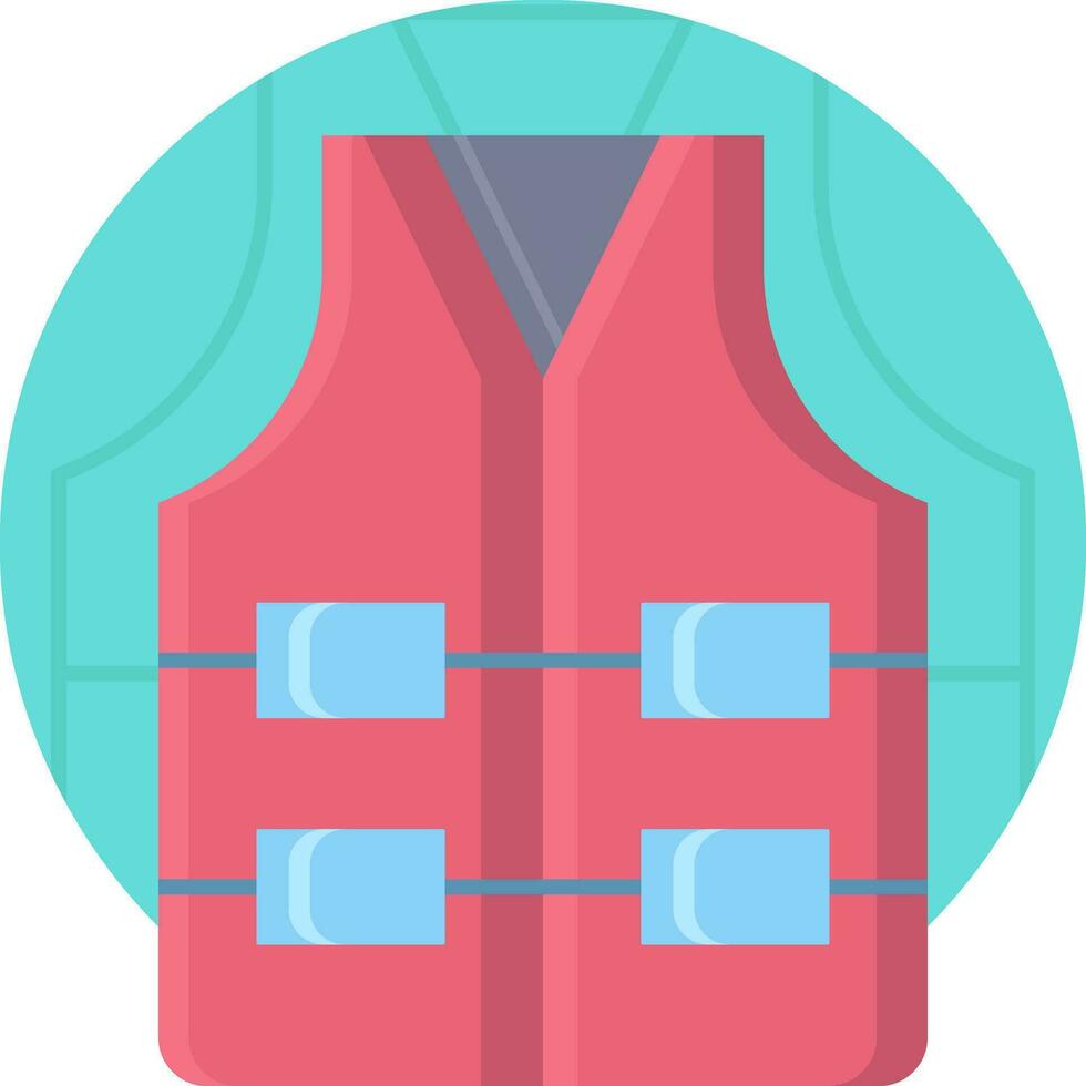 Vest Icon On Blue Background. vector