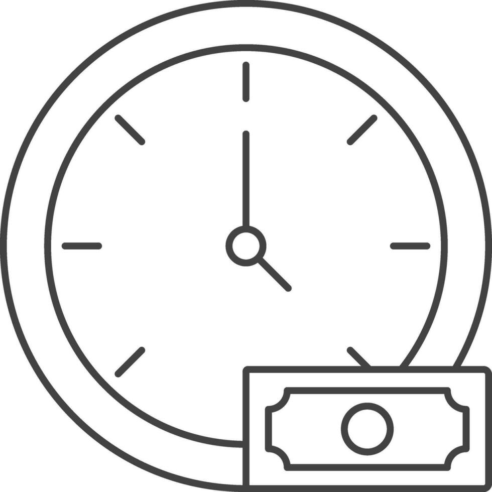 Time Is Money Icon Or Symbol. vector