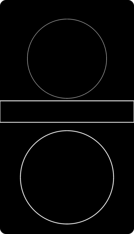 black and white speaker in flat style. vector