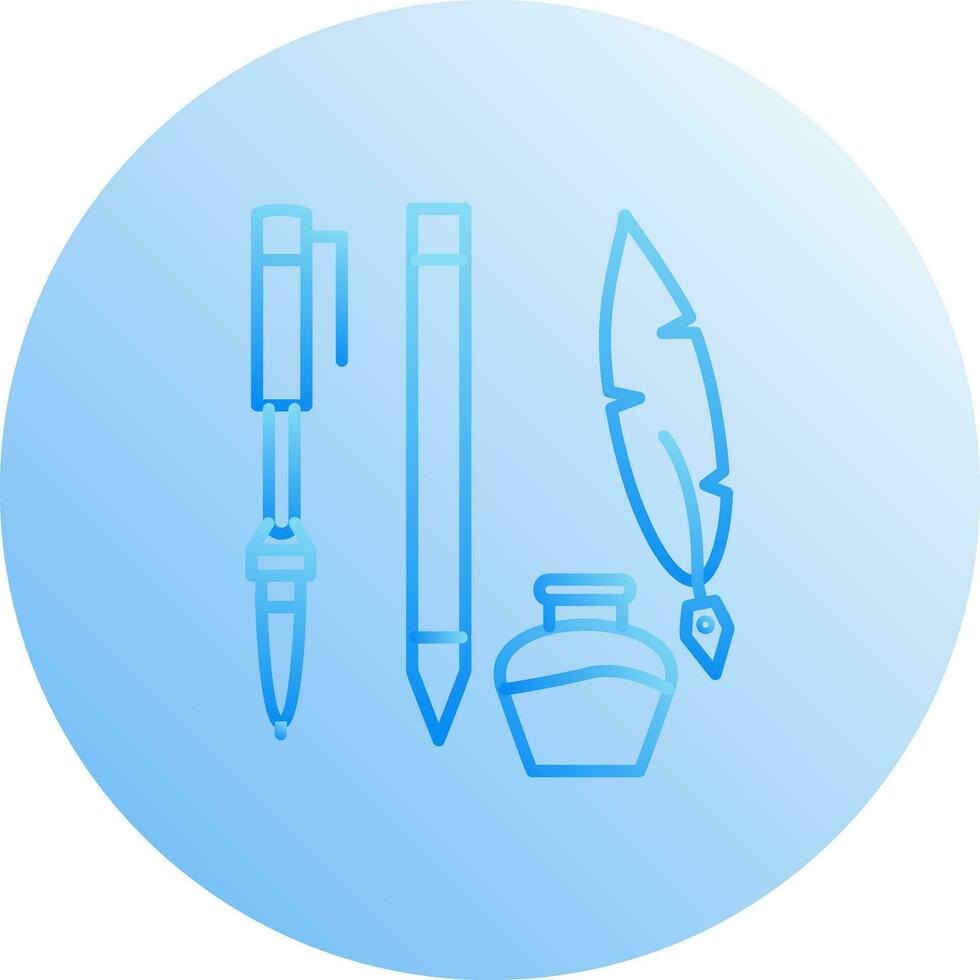 Unique Writing Equipment Vector Icon