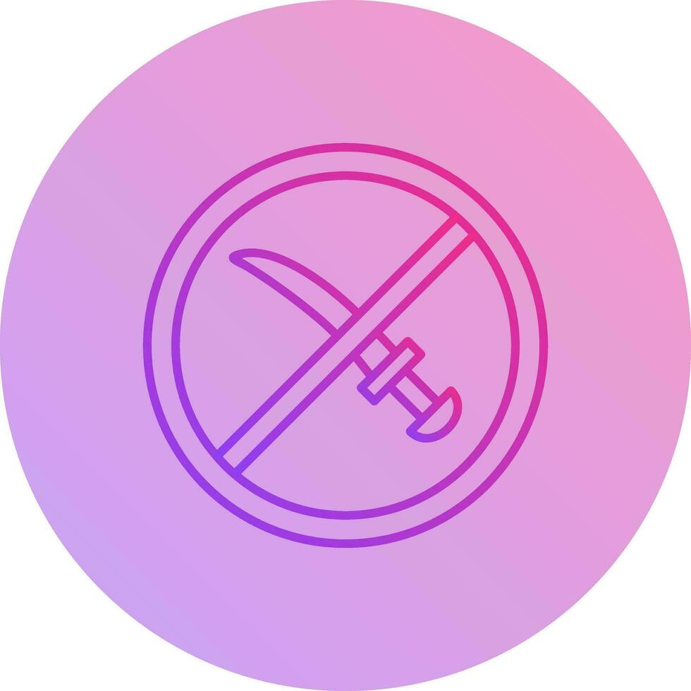 No Weapons Vector Icon