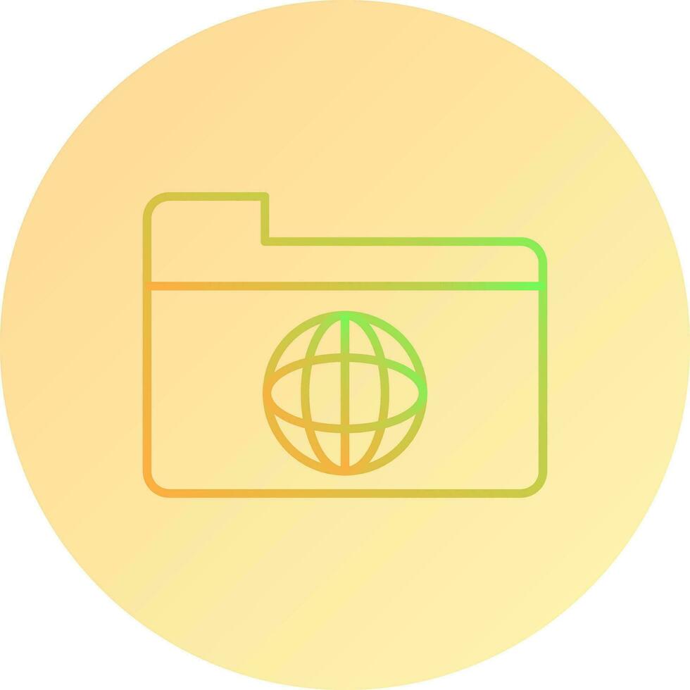 Unique Network Folder Vector Icon