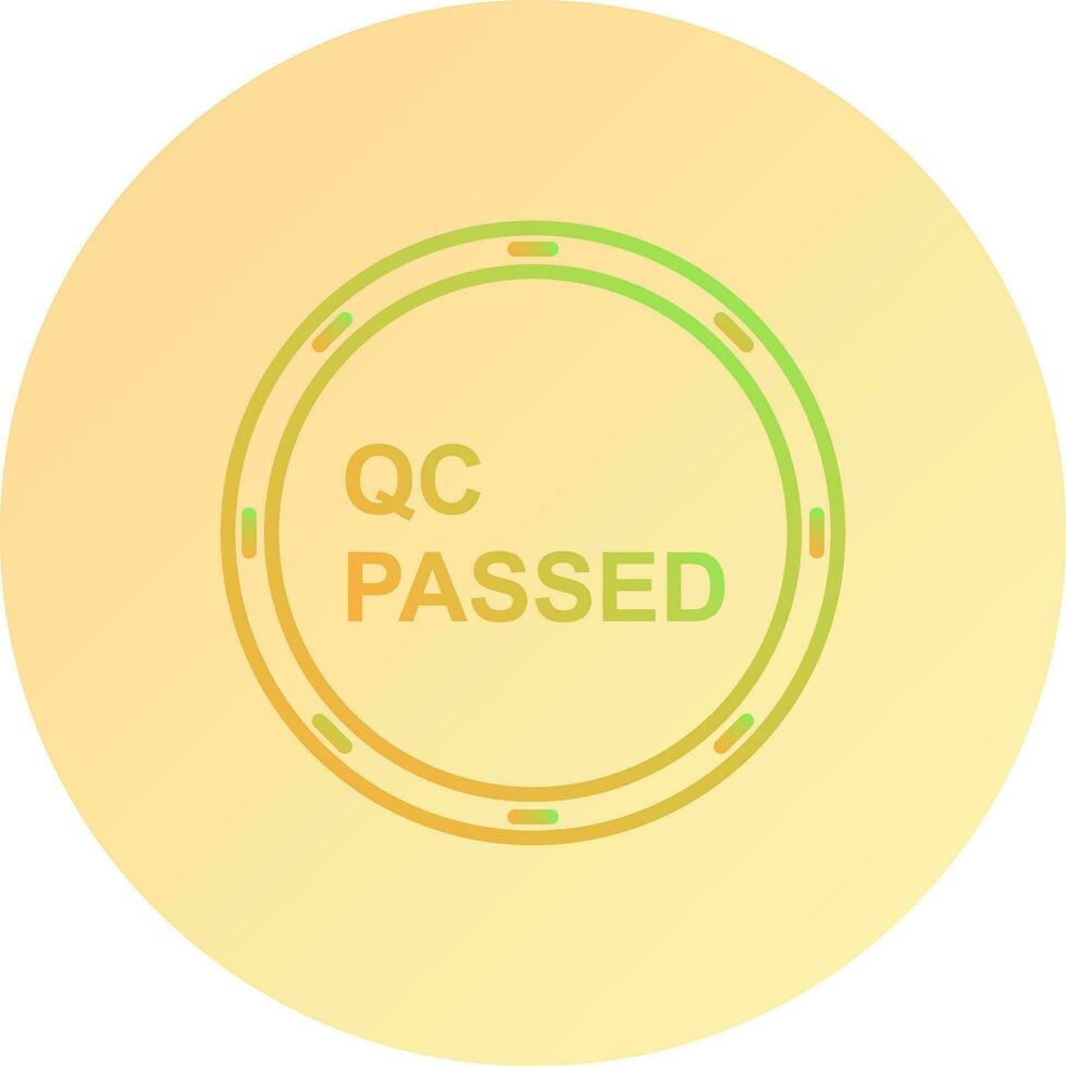 Unique QC Passed Vector Icon
