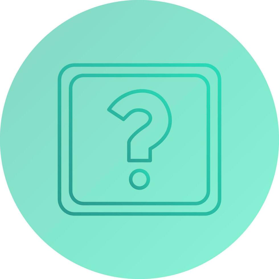 Unique Question Mark Vector Icon