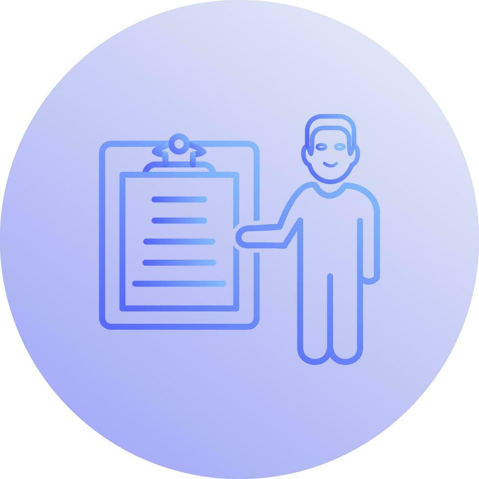 Unique Male Presenter Vector Icon