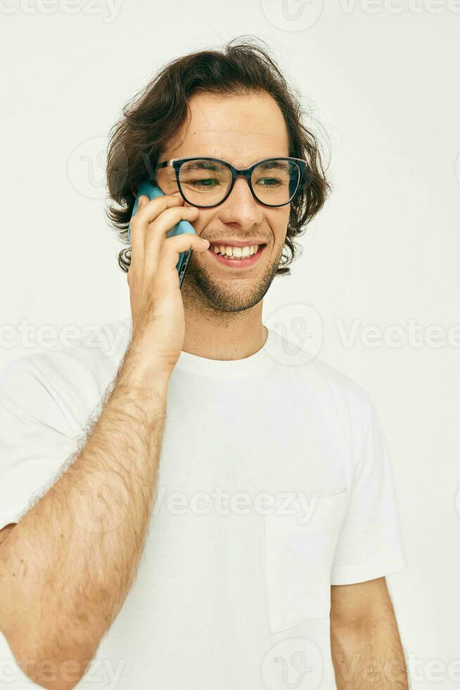 handsome man talking on the phone technologies Lifestyle unaltered photo