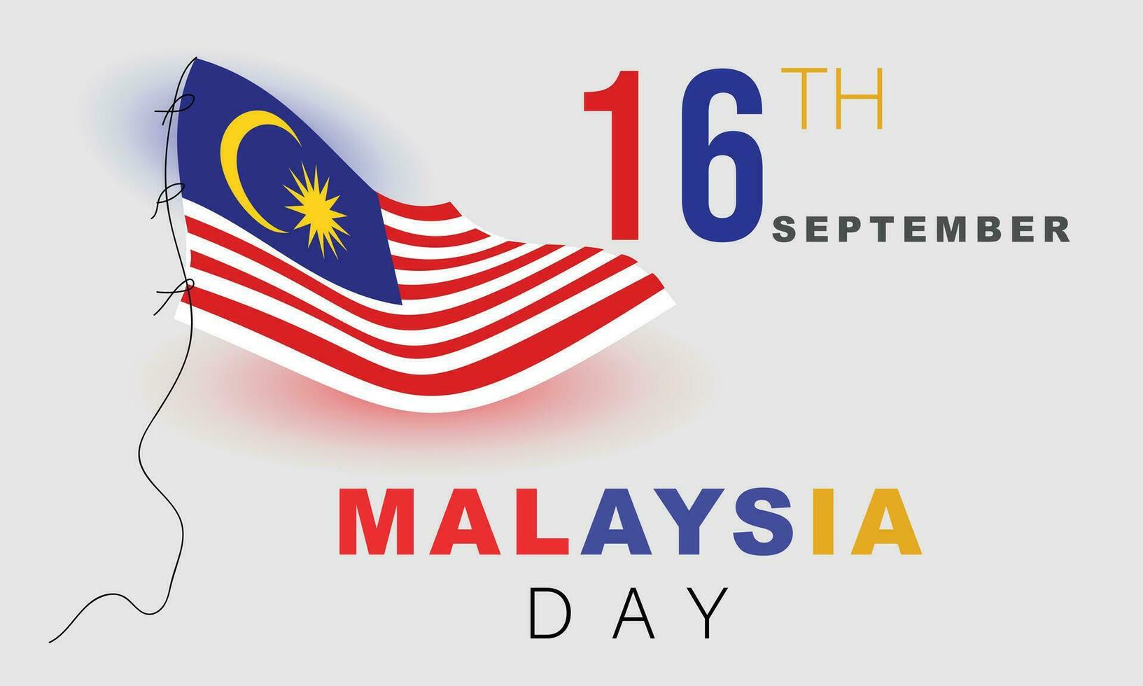 Happy Malaysia Day. background, banner, card, poster, template. Vector illustration.