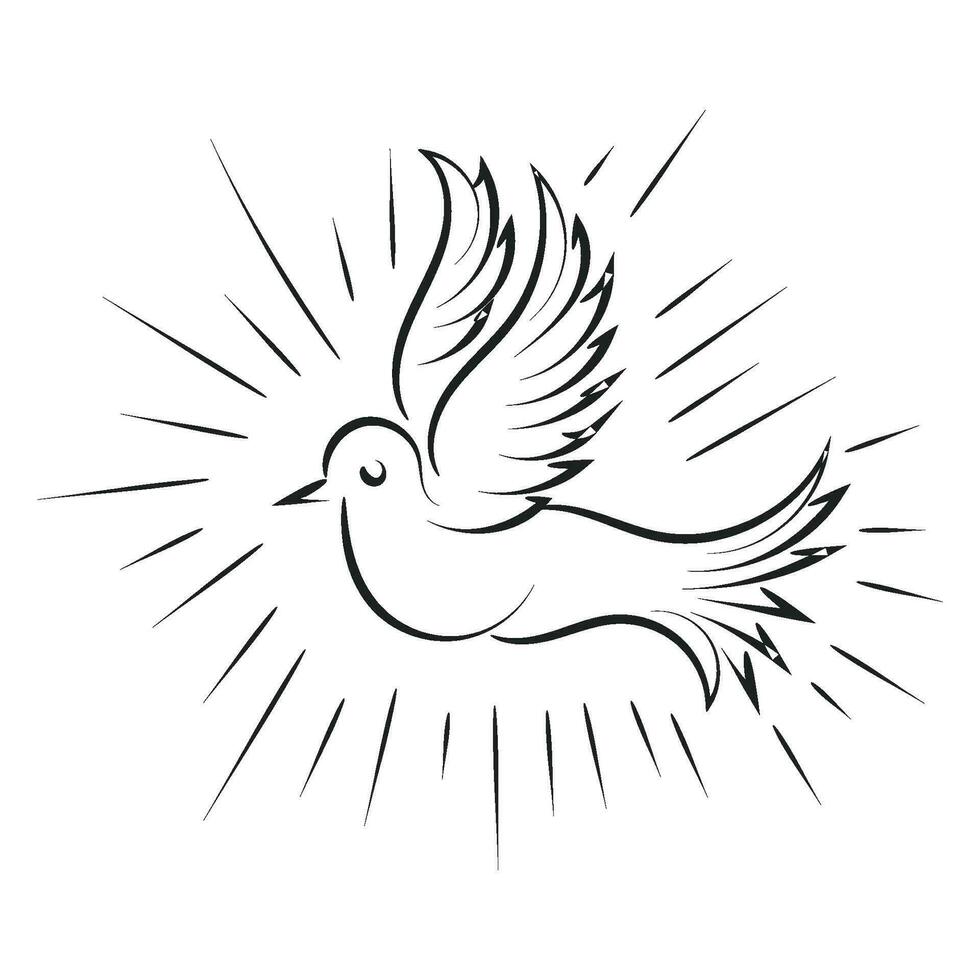 Pentecost poster design for print or use as card, flyer or T shirt vector