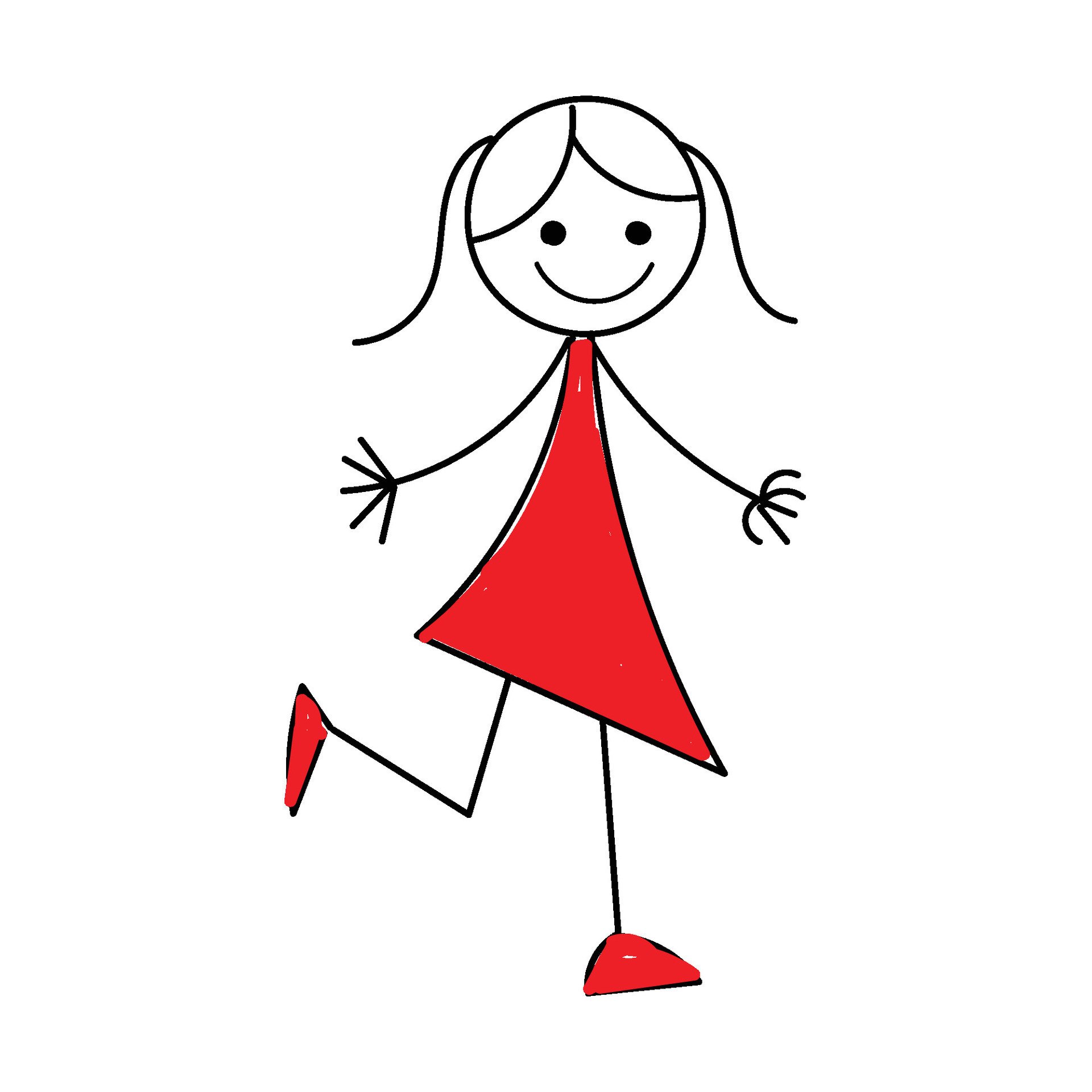 Hand Drawing Doodle Cartoon character Happy. Stick Figure Happy Jumping  Celebrating 25018271 Vector Art at Vecteezy