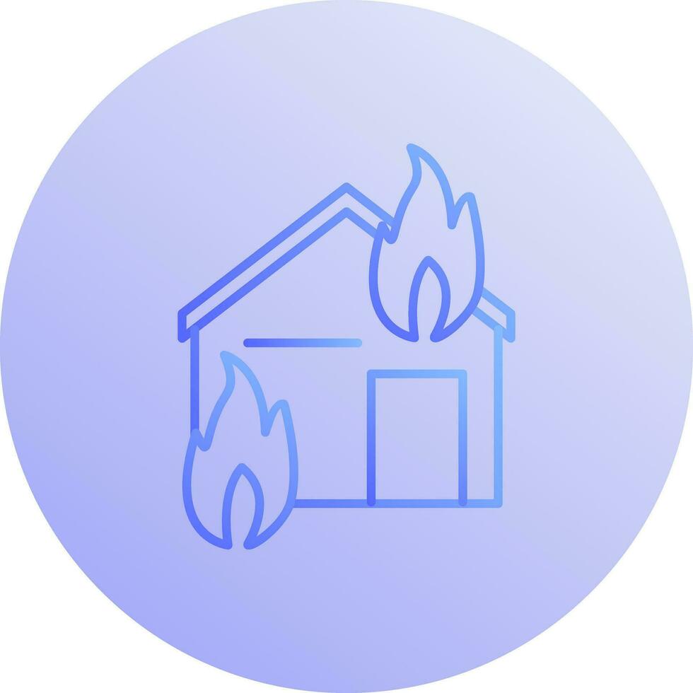 Unique Fire Consuming House Vector Icon