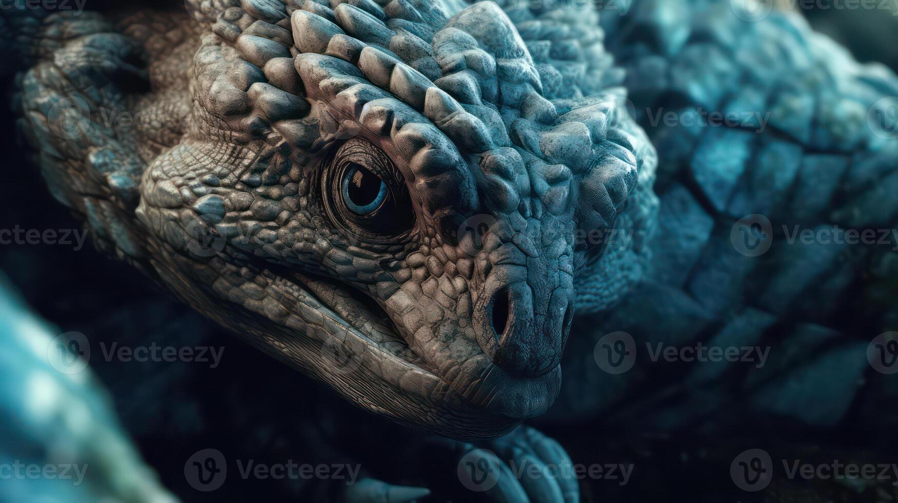 A thrilling image that reveals the peril and deception of the alien wildlife Lizard. Scary Image of Huge Lizard photo